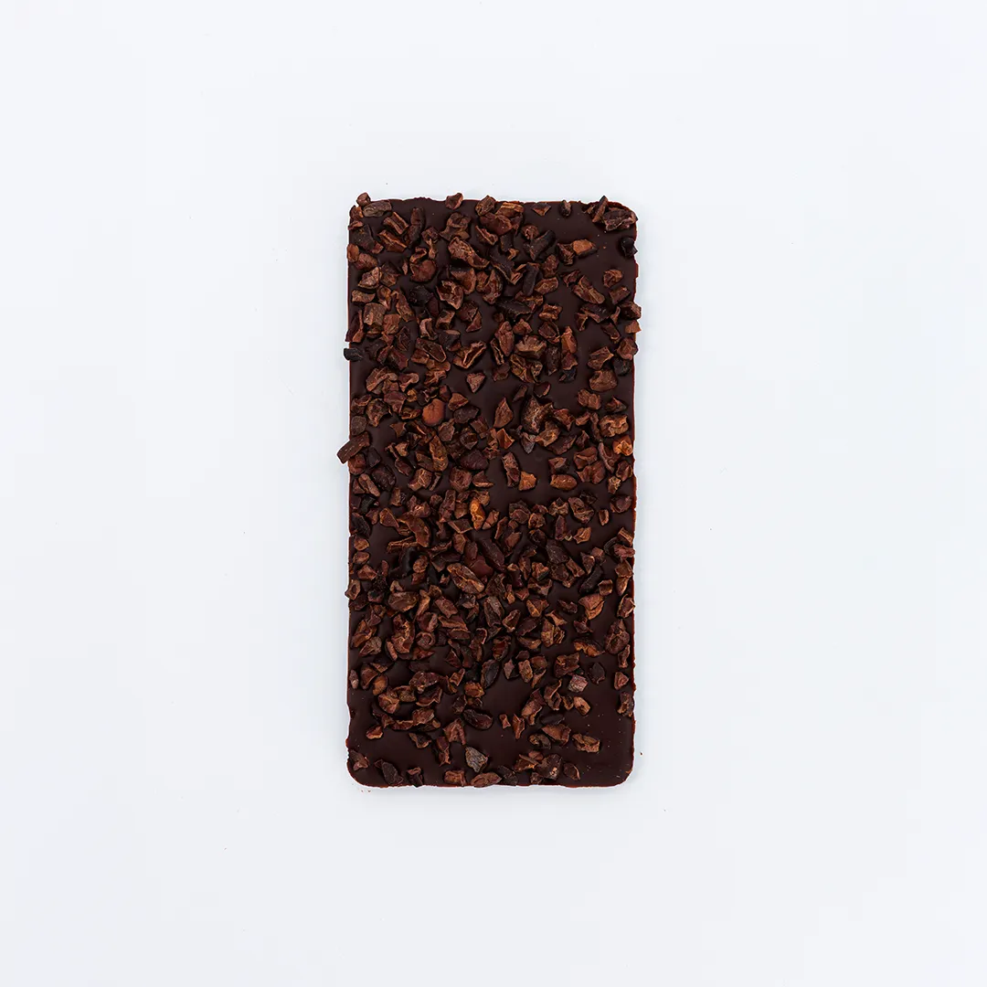 Plaq Chuao tablette chocolat noir 76% grué