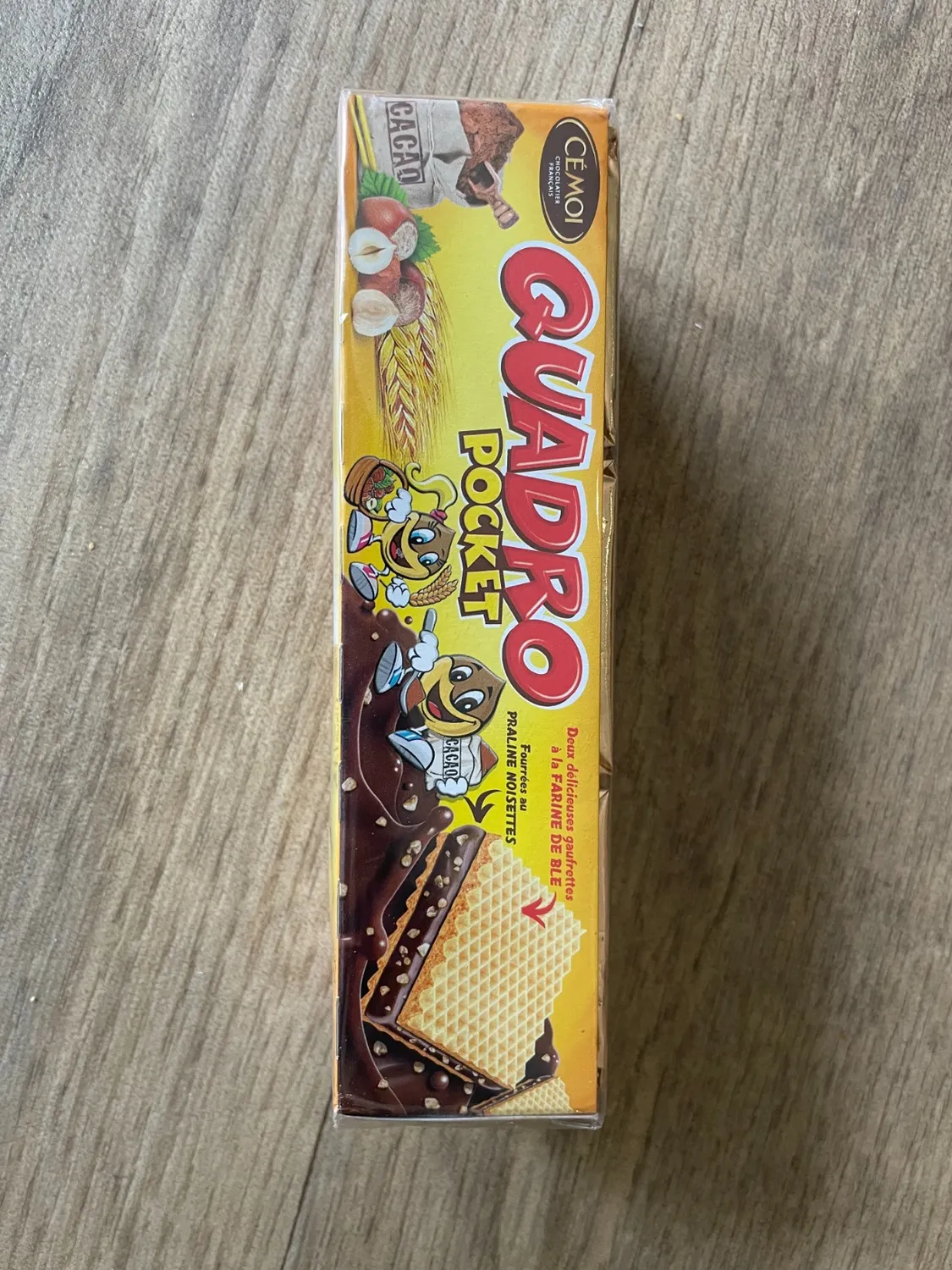 Cémoi Quadro Pocket Gaufrettes Praliné Cacao 187 g