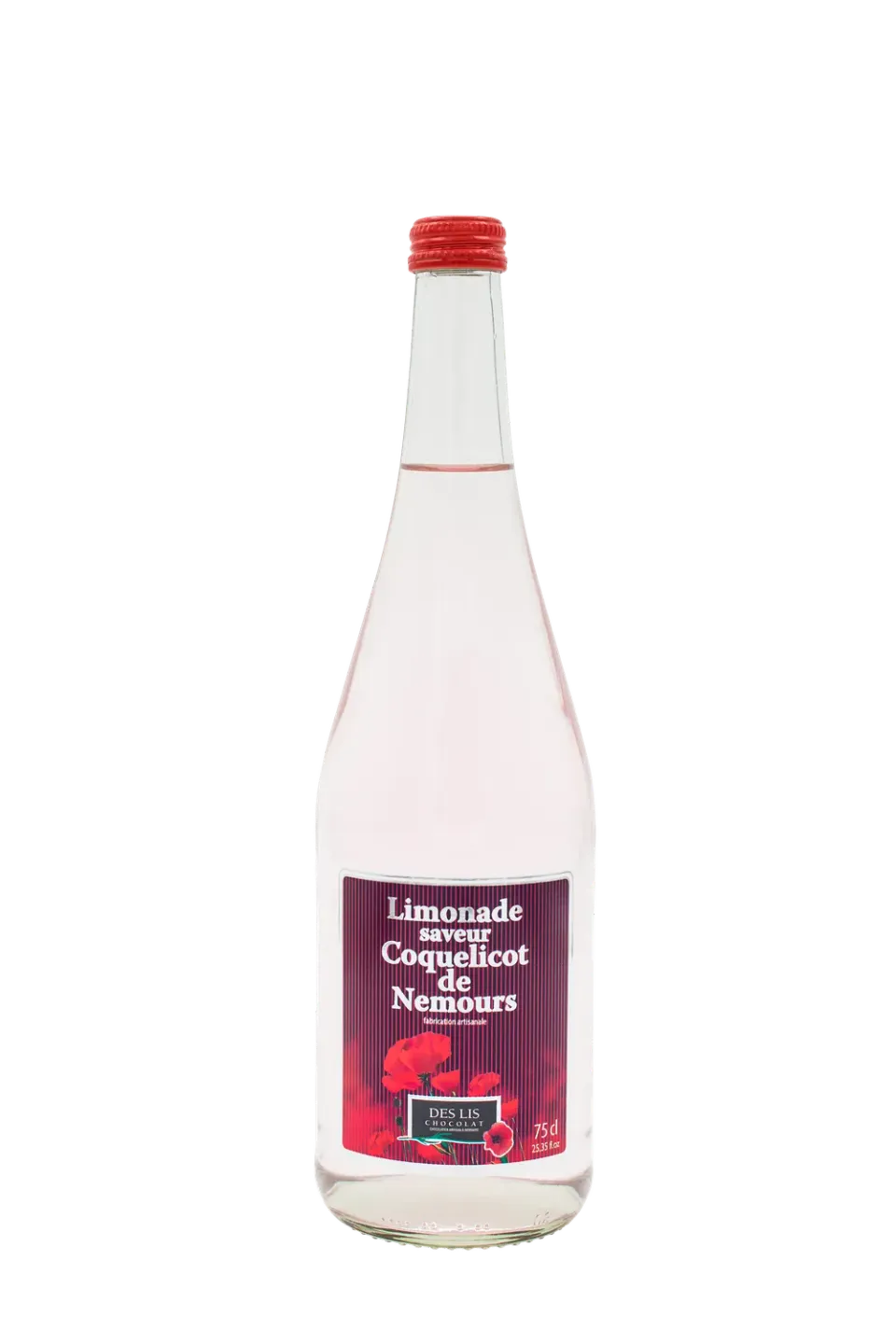 Des Lis Chocolat limonade coquelicot Nemours 75 cl pétale