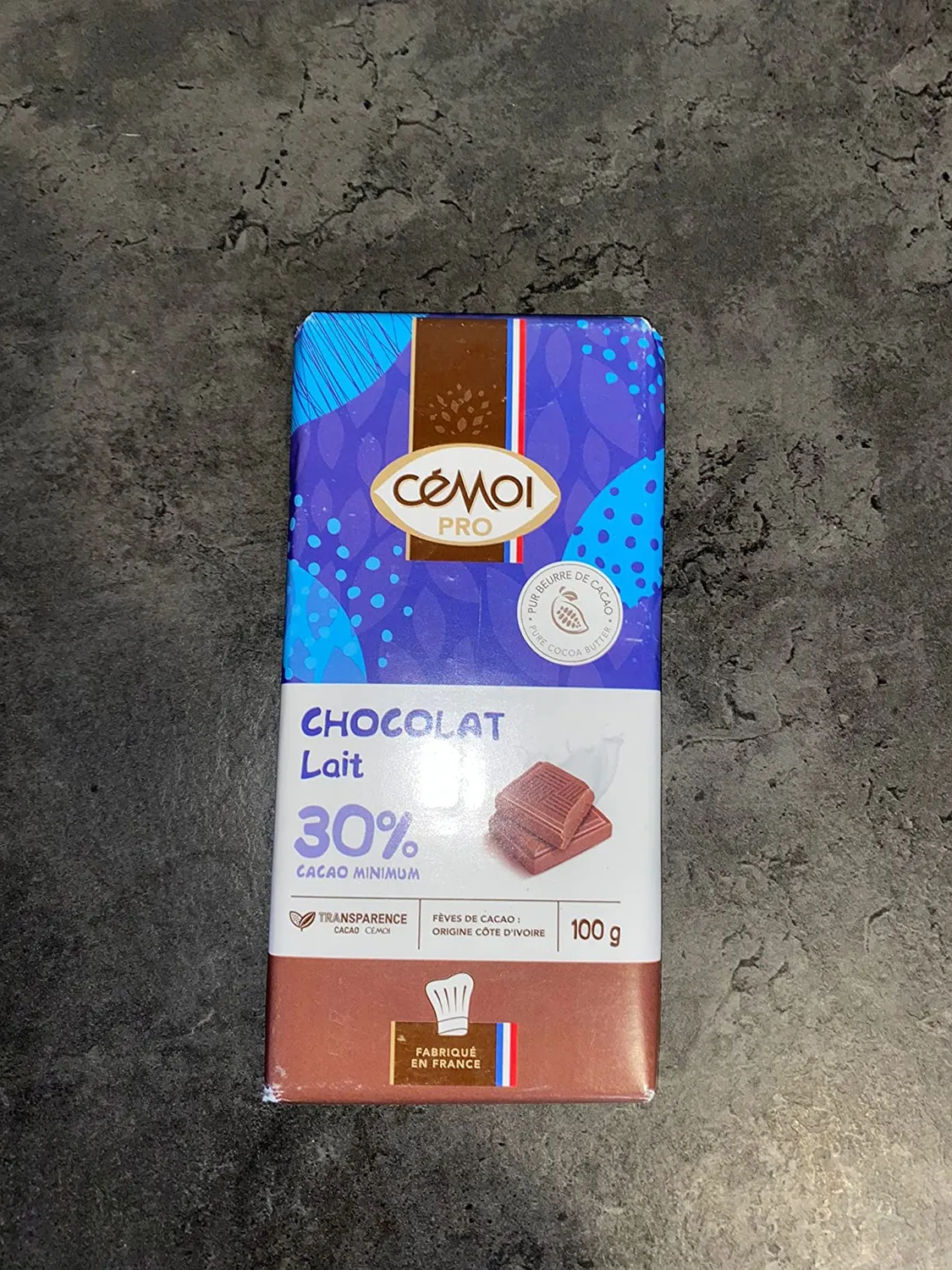 Cémoi Tablette Dégustation Chocolat au Lait 30% tablette 100 g doux
