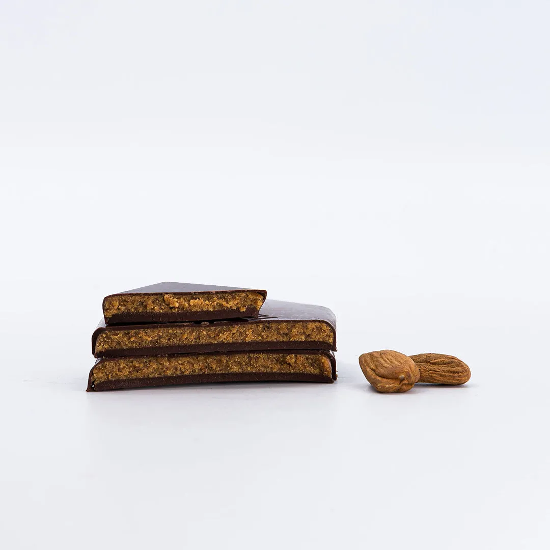 PLAQ Kamili Praliné Amandes Fleur d'Oranger tablette peu sucrée