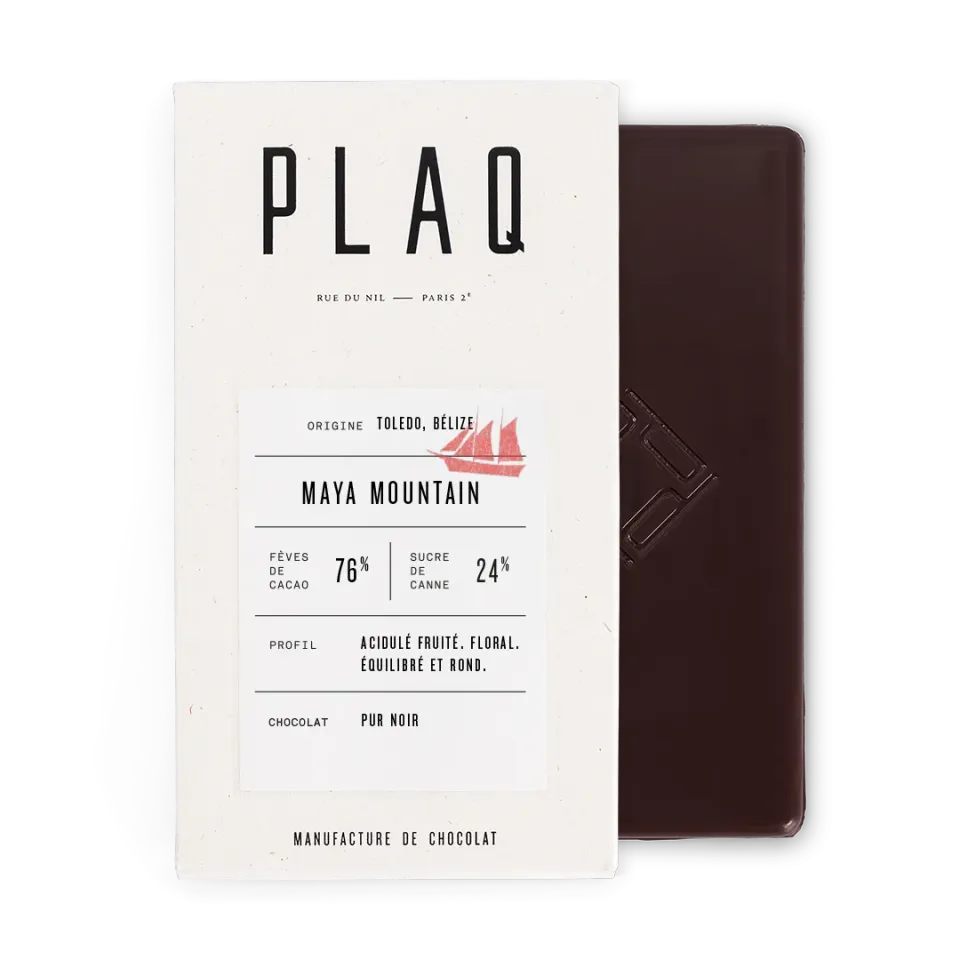 PLAQ Maya Mountain 76% tablette voilier fruité