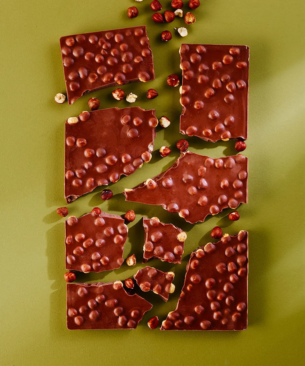 Belledonne Plaque à casser chocolat lait noisettes 1,5 kg bio