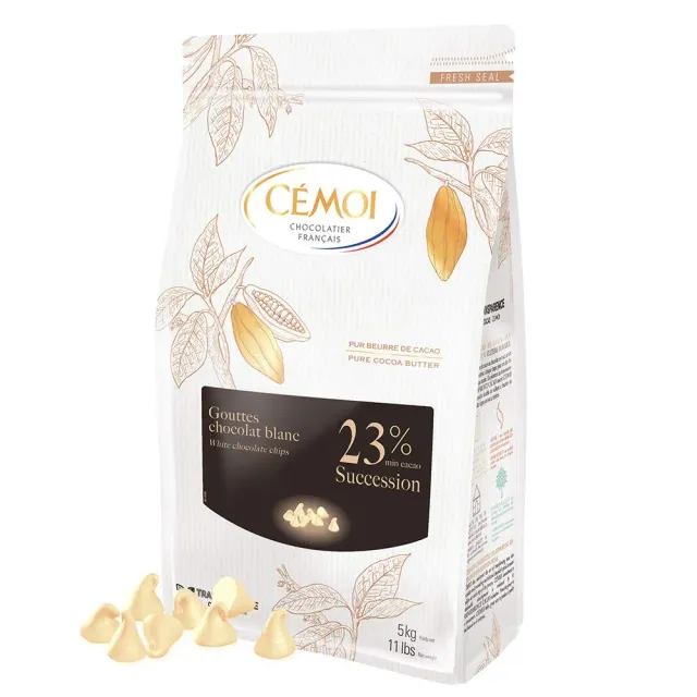 Cémoi Succession 23% gouttes chocolat blanc 5 kg