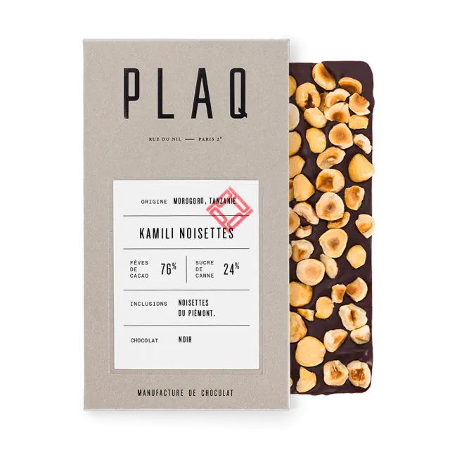 PLAQ Kamili Noisettes tablette noir noisettes entières