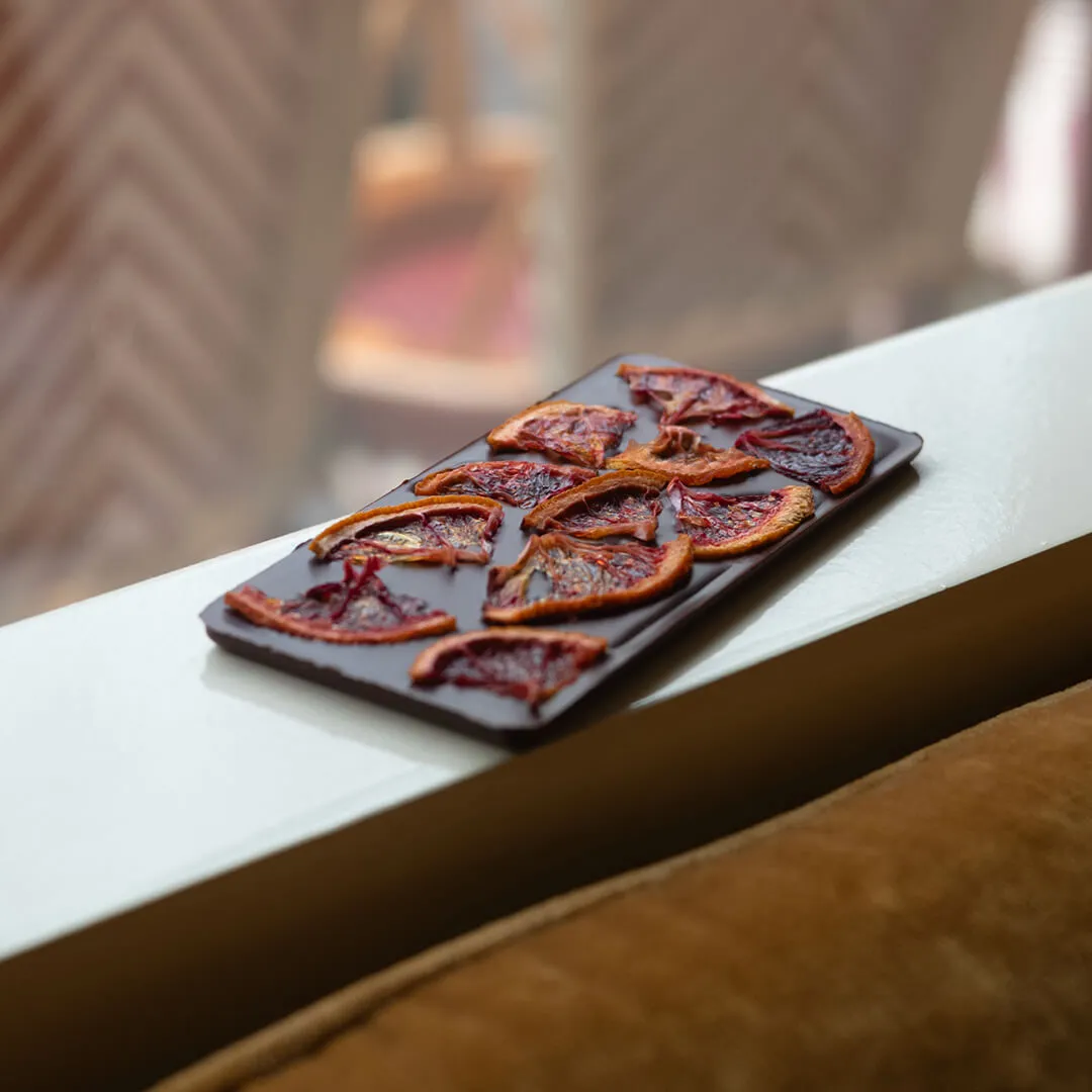 PLAQ Maya Mountain tablette chocolat orange sanguine 76%
