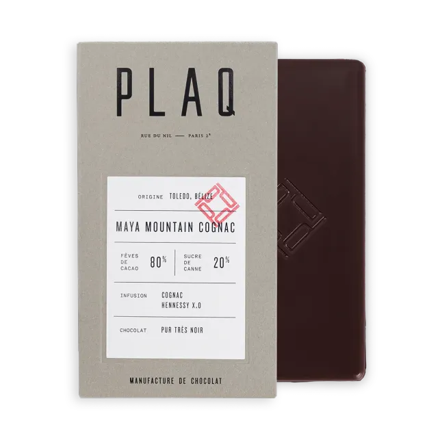 Plaq Maya Mountain 80% Cognac tablette chocolat
