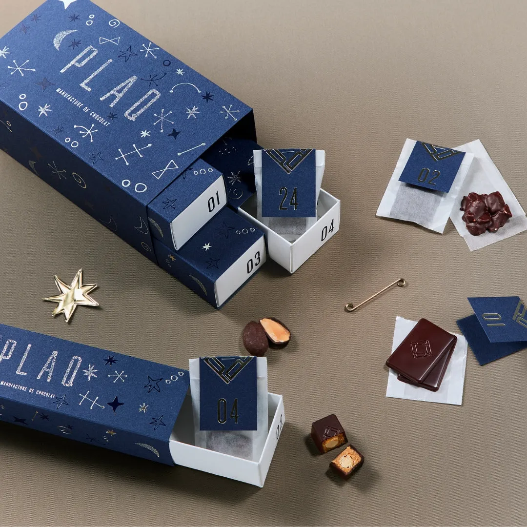 PLAQ Calendrier de l'Avent chocolat 24 jours édition limitée