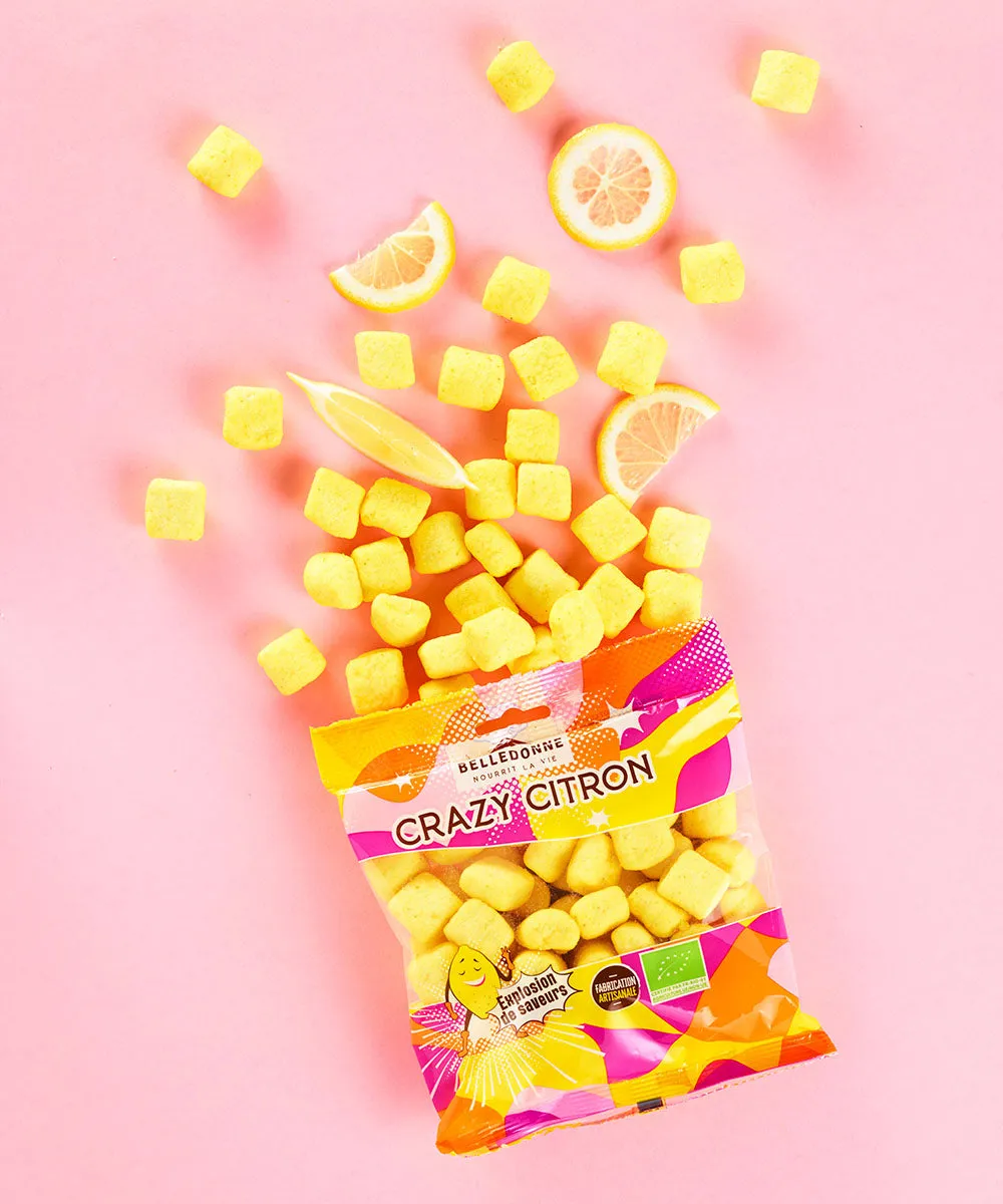 Belledonne Crazy citron bonbons coque croustillante 120 g