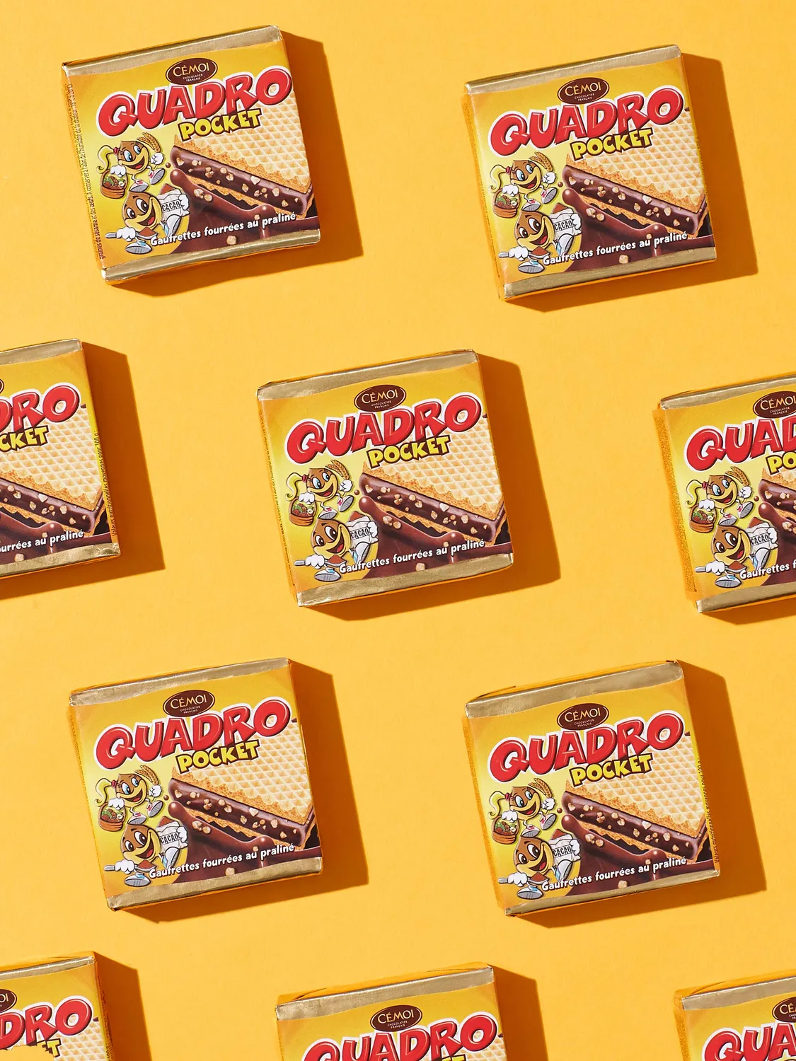 Cémoi Quadro Pocket Gaufrettes Praliné Cacao 187 g