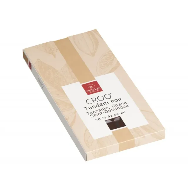 Des Lis Chocolat Tandem tablette chocolat noir 70% 100g