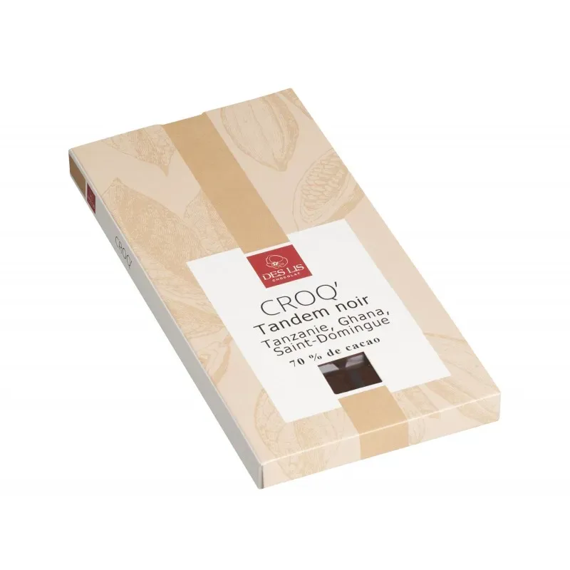 Des Lis Chocolat Tandem tablette chocolat noir 70% 100g