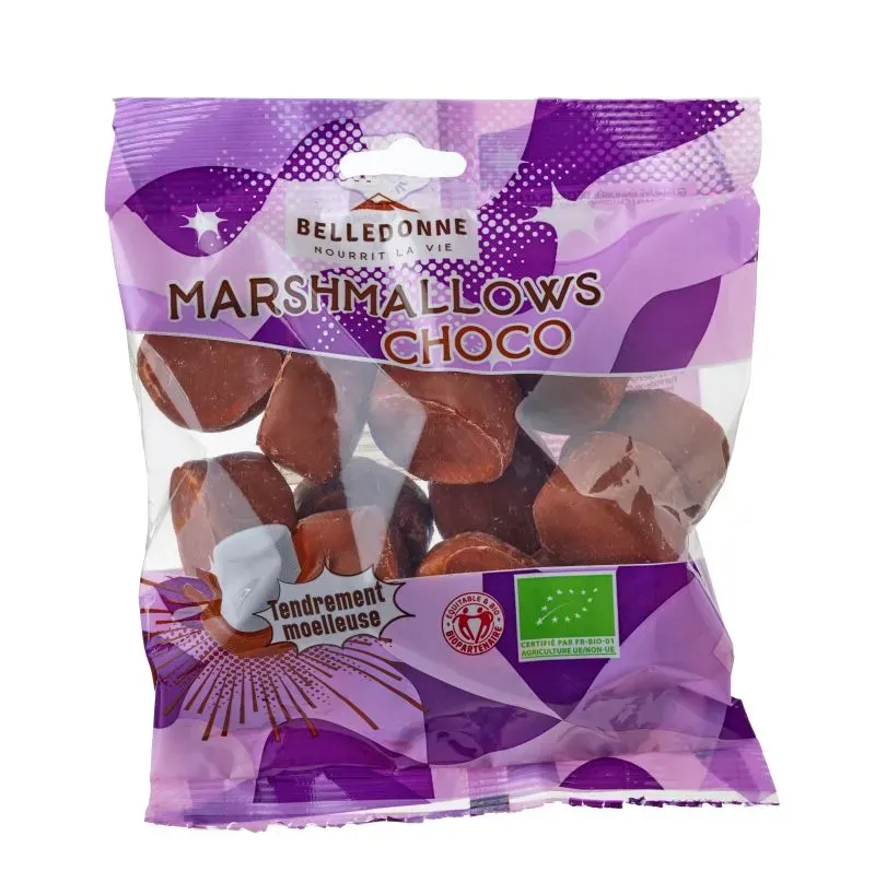 Belledonne Guimauve marshmallows chocolat au lait 130 g bio