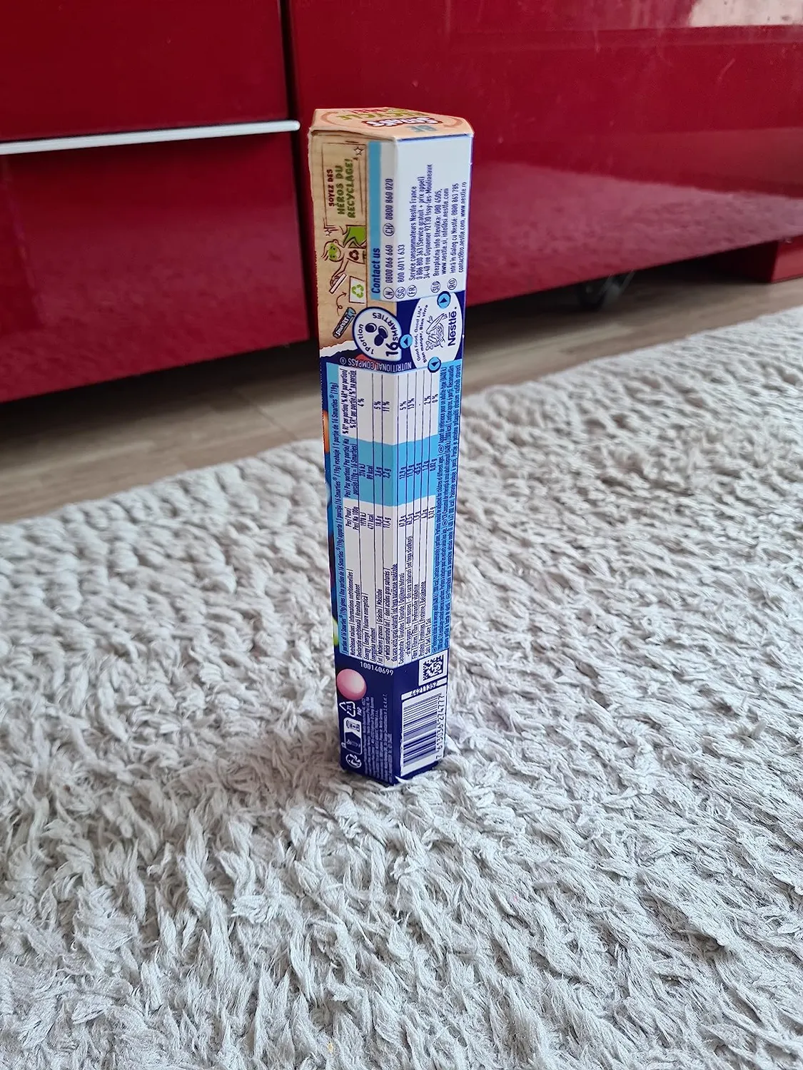 Smarties Tube géant bonbons chocolat au lait 130g huit couleurs