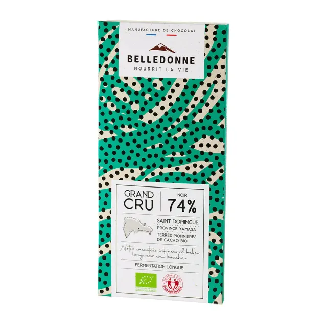 Belledonne St-Domingue 74% tablette chocolat noir 100 g bio