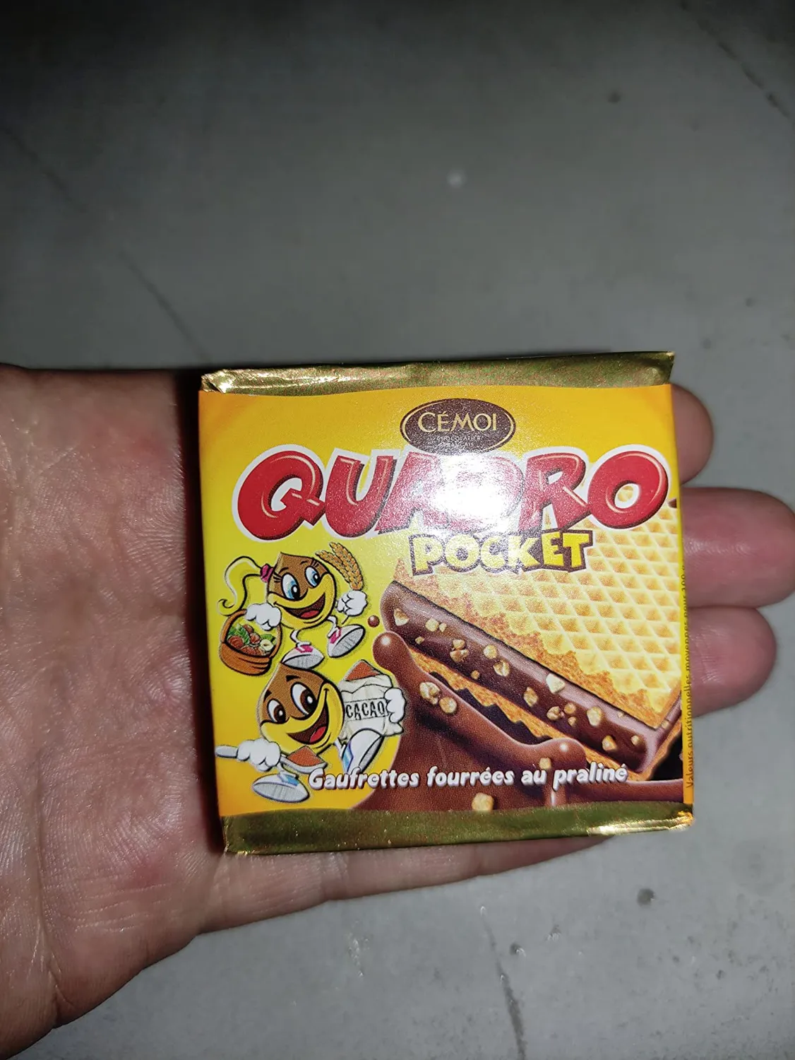 Cémoi Quadro Pocket Gaufrettes Praliné Cacao 187 g