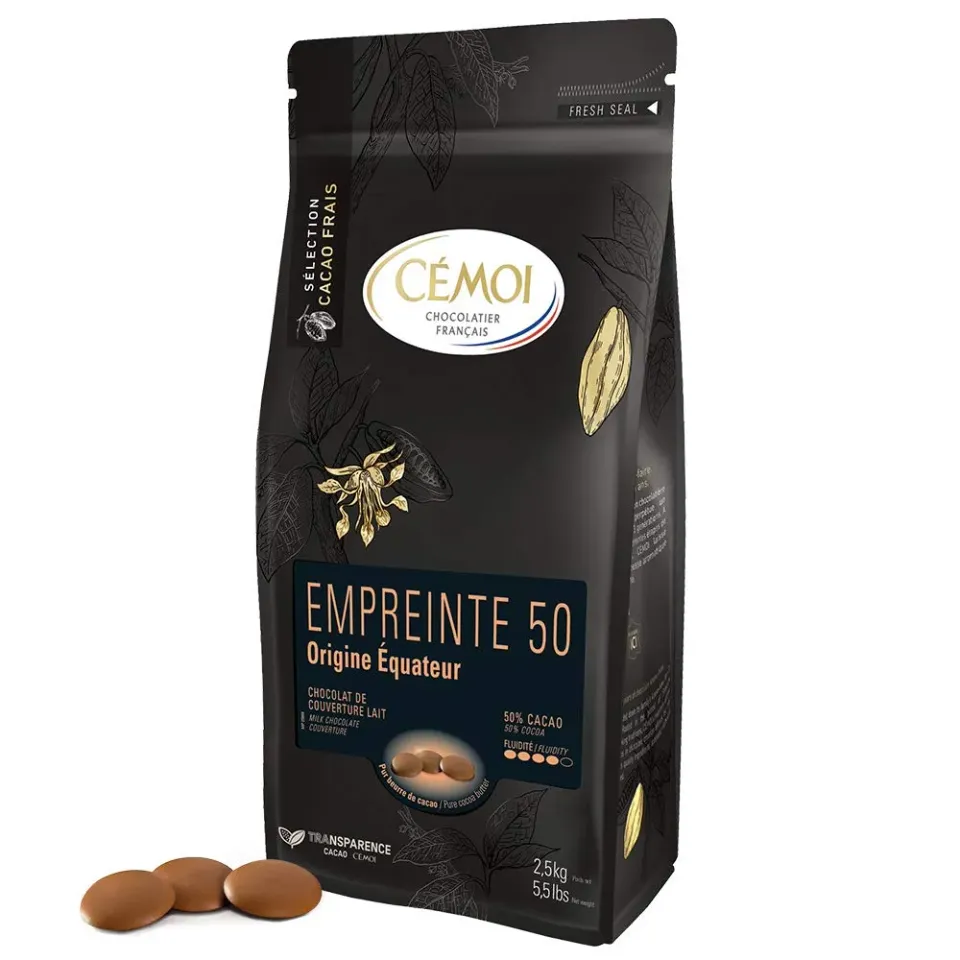 Cémoi Empreinte 50 palets chocolat au lait 2,5 kg