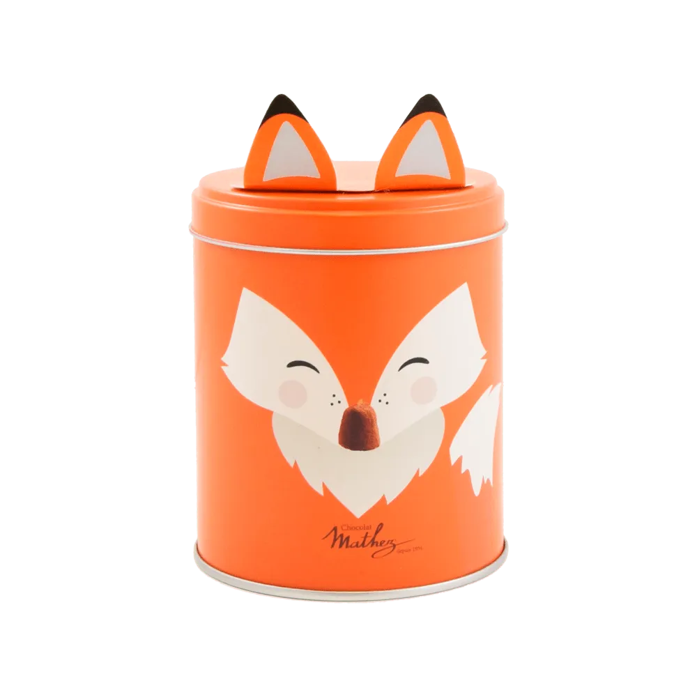 Chocolat Mathez Animaux boîte truffes 100g métal