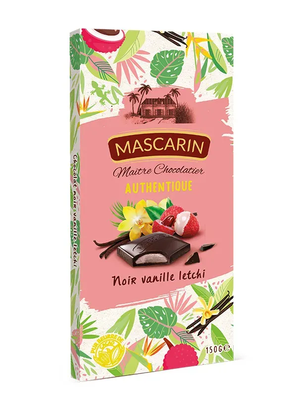 Mascarin Authentique letchi vanille chocolat noir doux