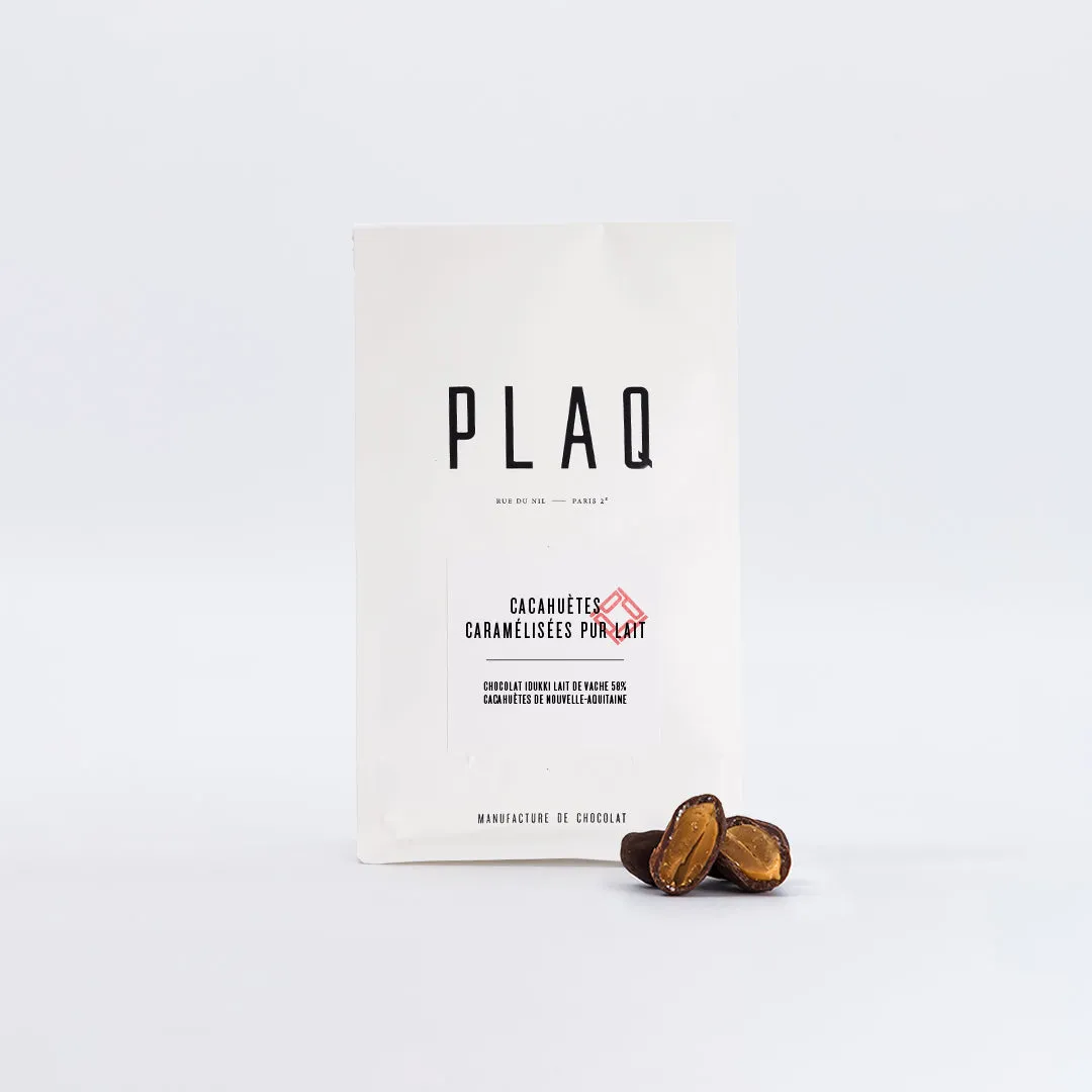 Plaq Pur Lait cacahuètes caramélisées chocolat lait