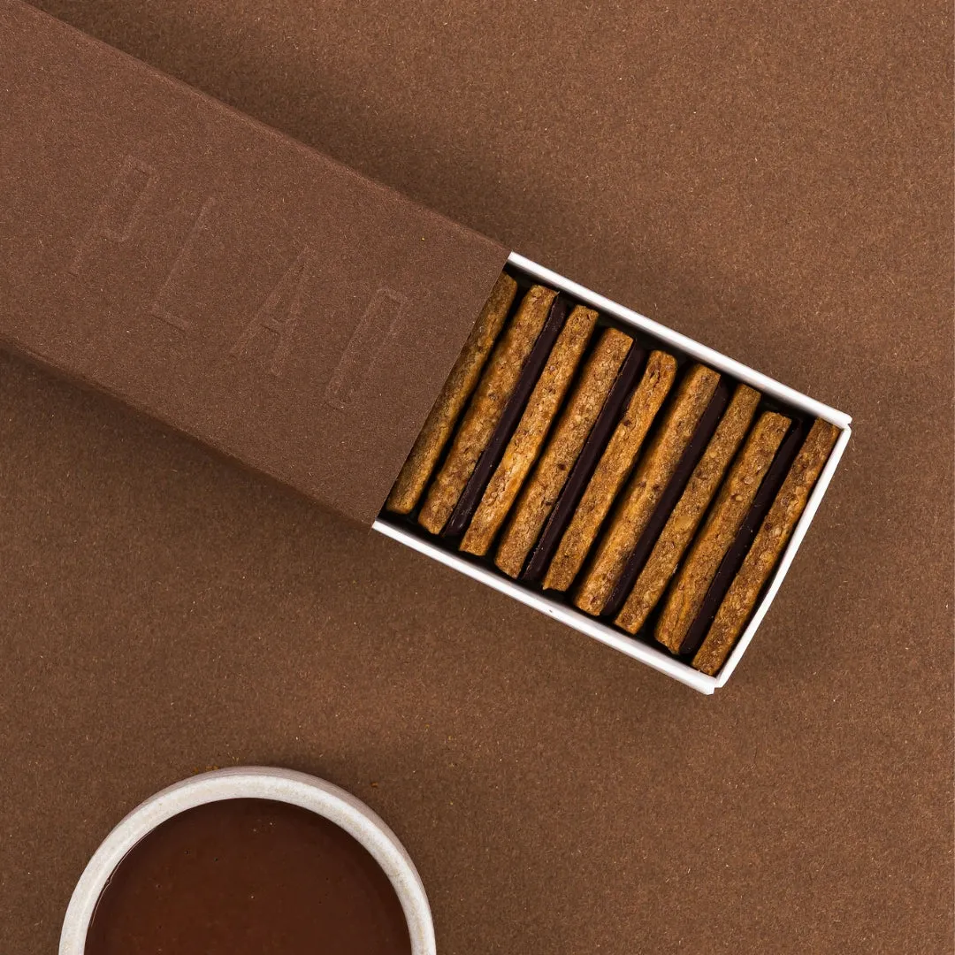 Plaq Sando sablés chocolat grande boîte amandes