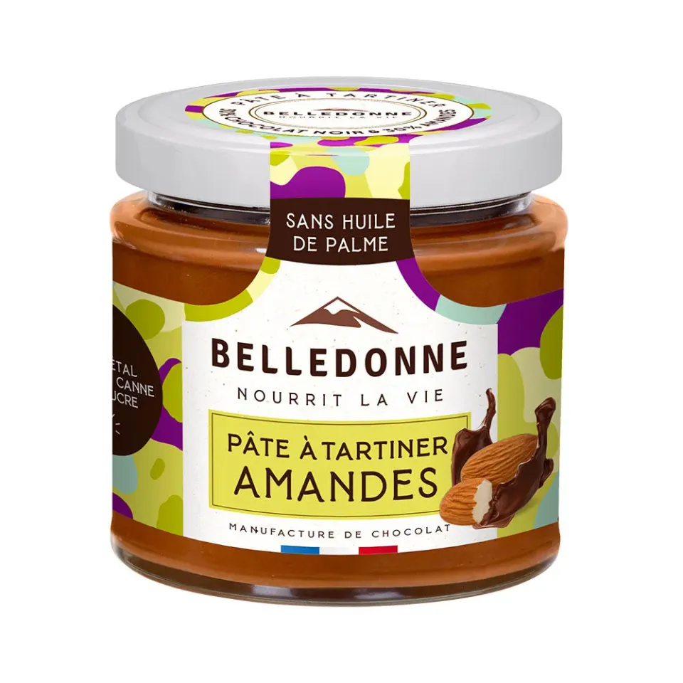 Belledonne pâte à tartiner chocolat noir amandes 300 g bio