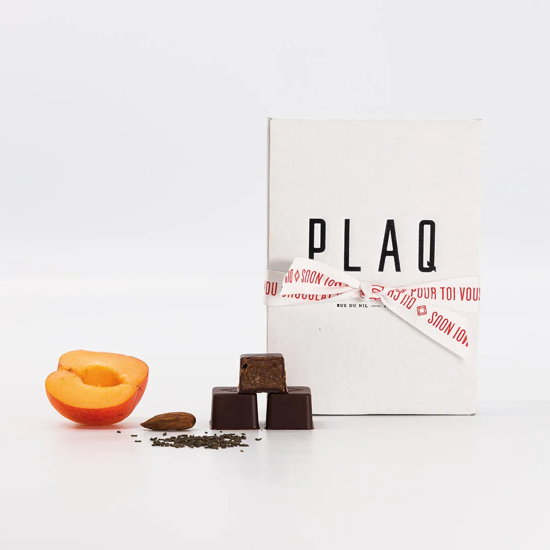 Plaq Bonbons Fruits Thé pralinés amandes coffret