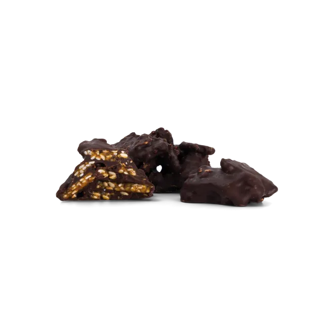 PLAQ Rochers Noir Nougatine Sésame rochers 84%