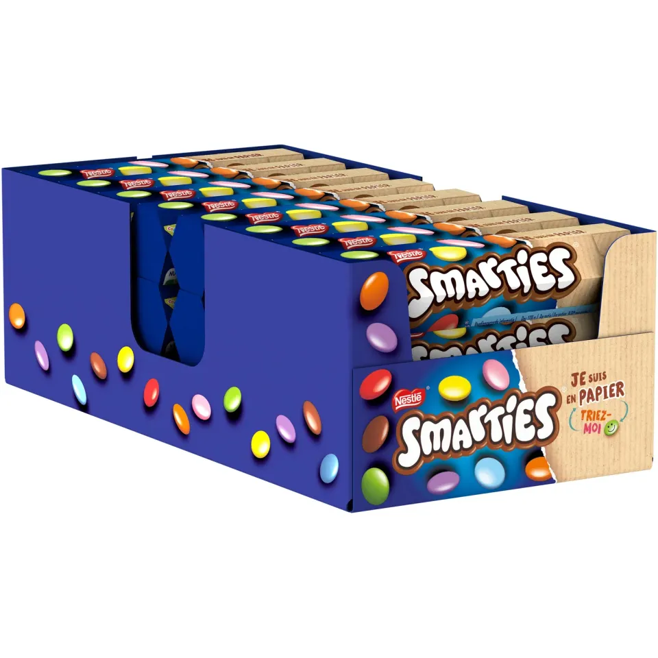 Smarties Tubes billes lait 24x38 g pur beurre cacao