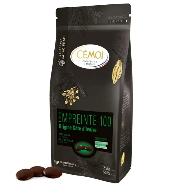 Cémoi Empreinte 100 chocolat de couverture pâte cacao 2,5 kg