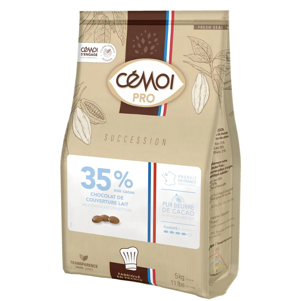 Cémoi Succession palets couverture lait 5kg 35%
