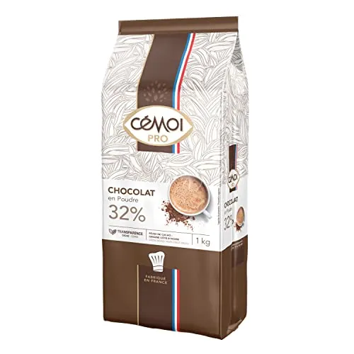 Cémoi sachet chocolat en poudre 32% 1 kg lot de 10 familial