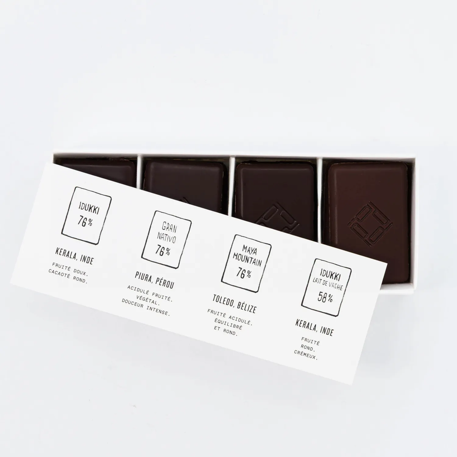 PLAQ Nano boîte découverte chocolat noir et lait 32