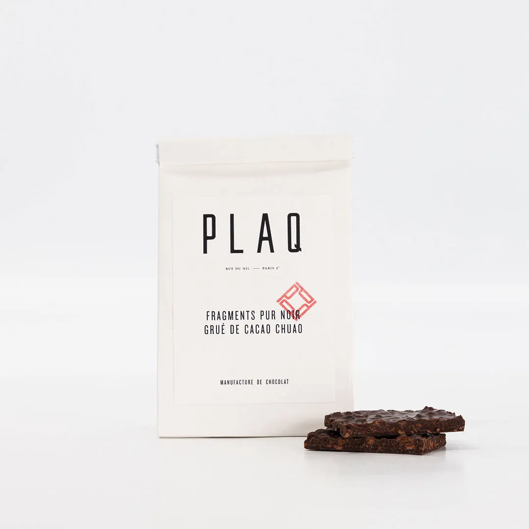 PLAQ Chuao fragments noir grué cacao 76%