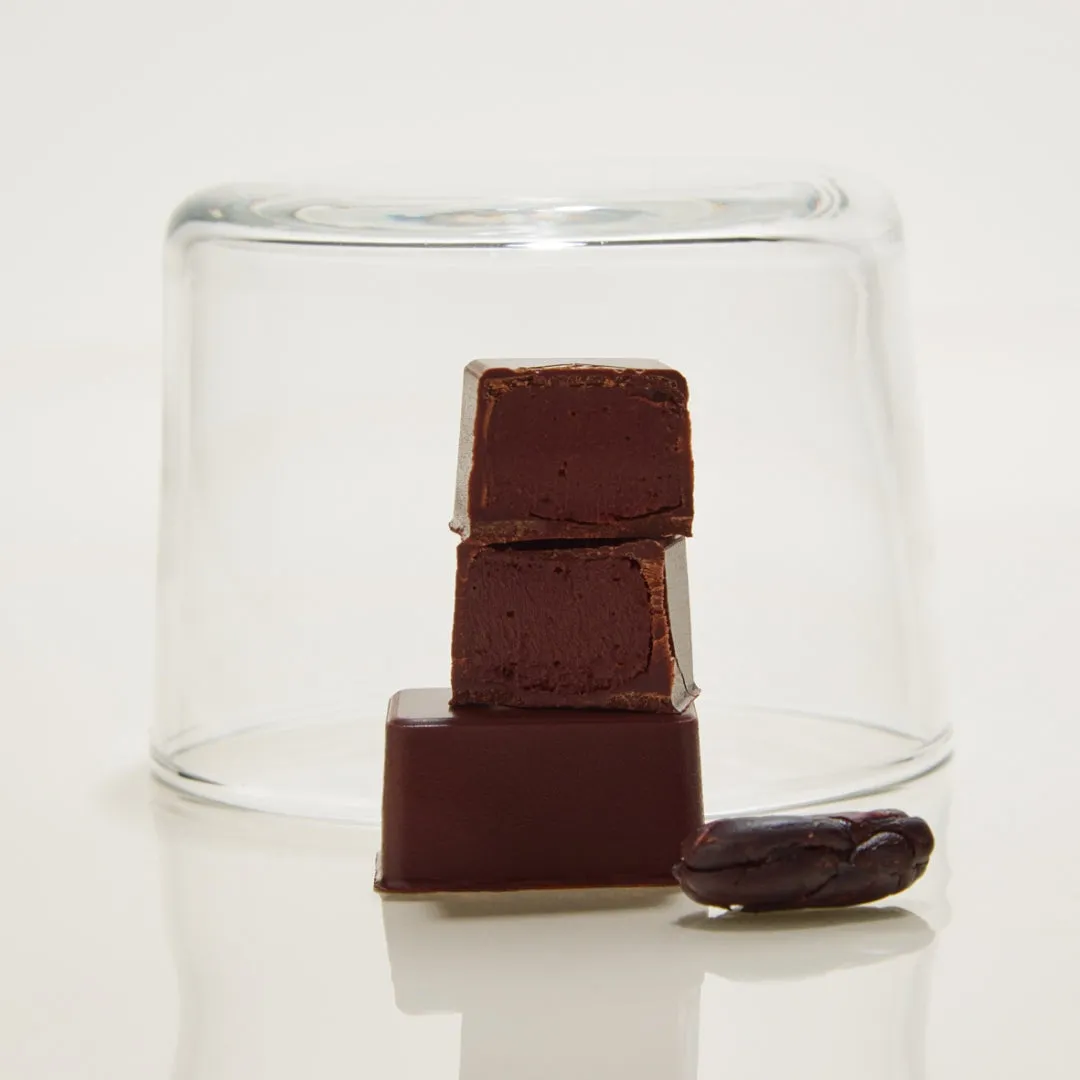 PLAQ boîte 16 bonbons noir mix 2 ganaches fondantes fruitées
