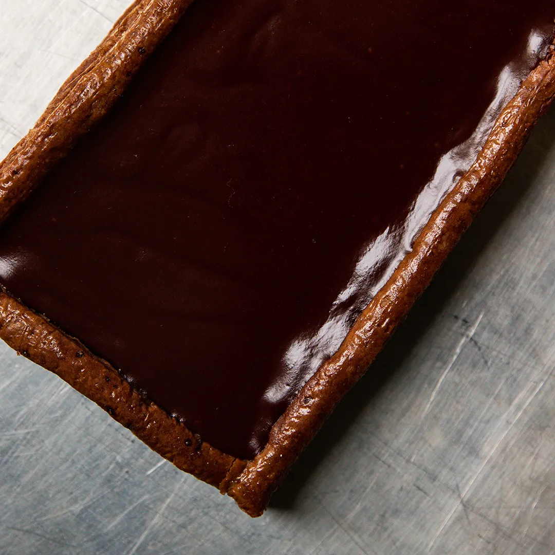 Plaq galette des Reines chocolat amande feuilletage cacao