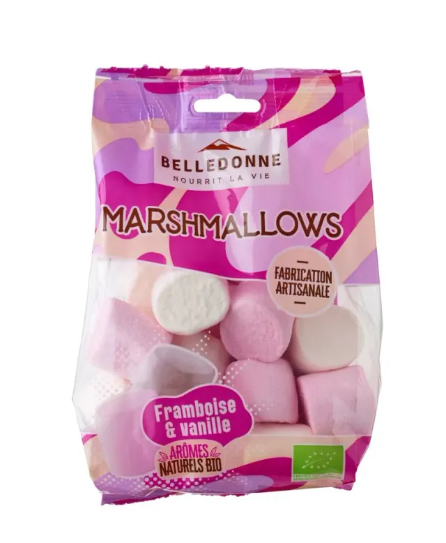 Belledonne Guimauve Framboise Vanille Marshmallows 150 g Moelleux