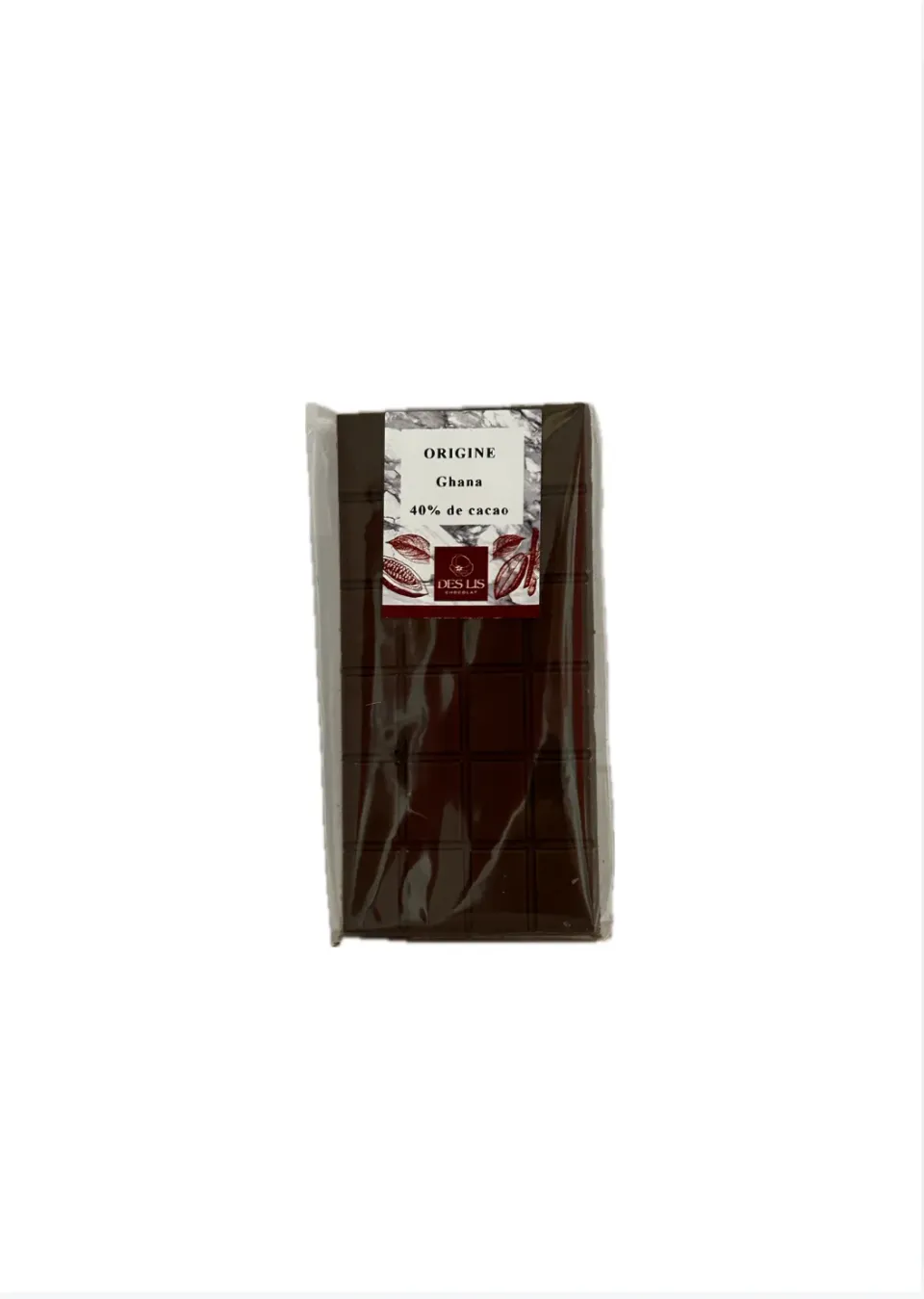 Des Lis Chocolat Origine Ghana tablette 100g 40% cacao