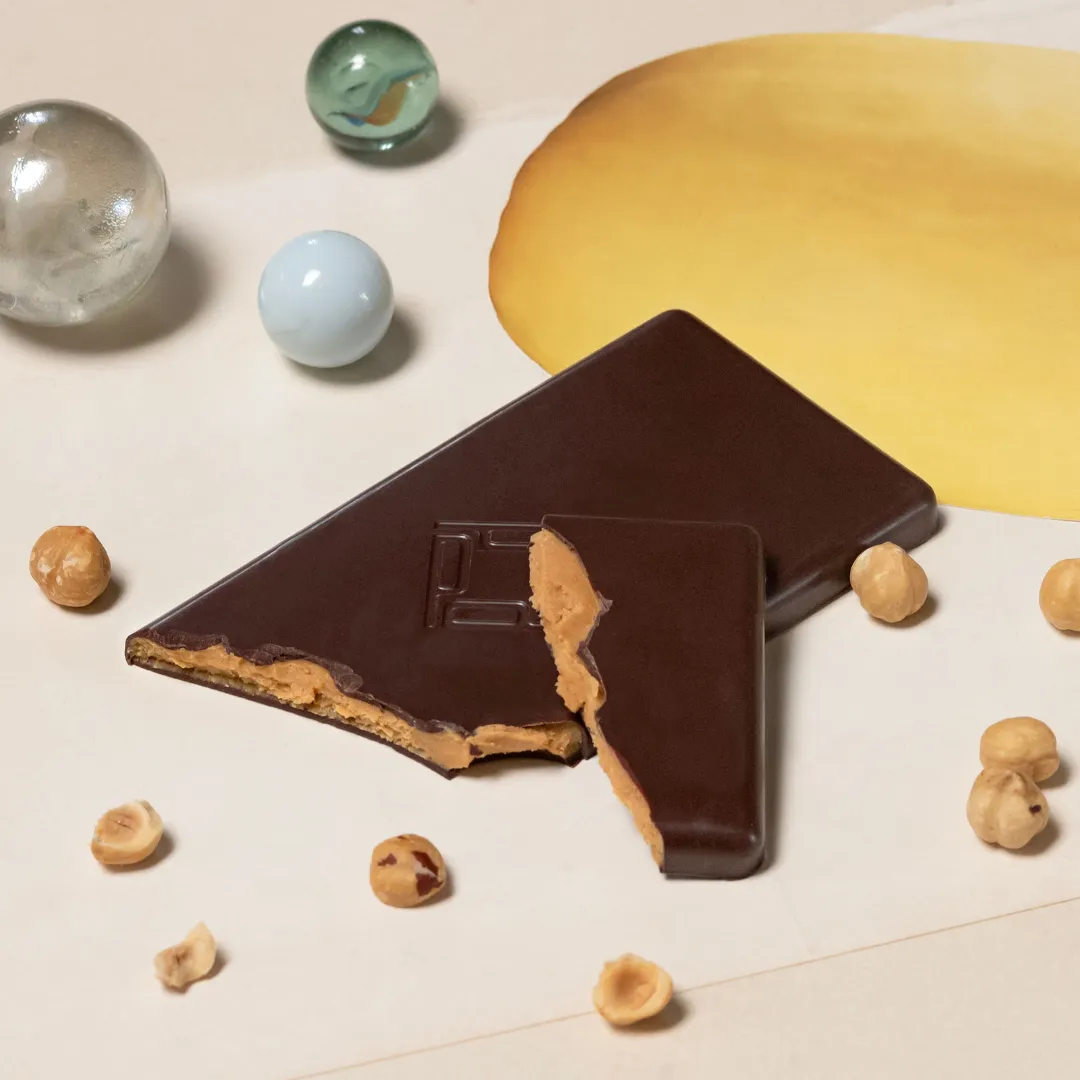 PLAQ Kamili Praliné Noisettes tablette chocolat 76%