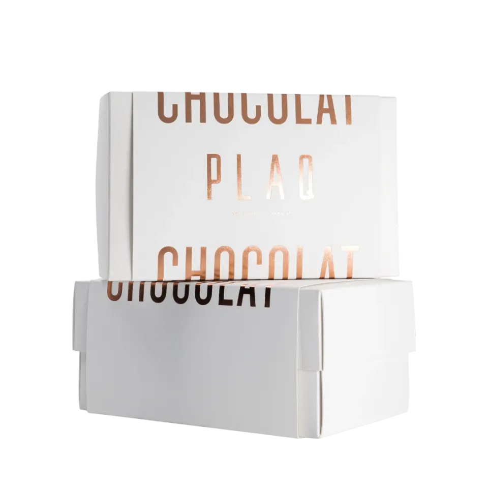 PLAQ Coffret cadeau blanc crème 2 tailles tablettes