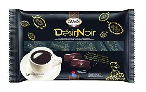 Cémoi Désir mini-tablettes chocolat noir 72% 200 g fruité