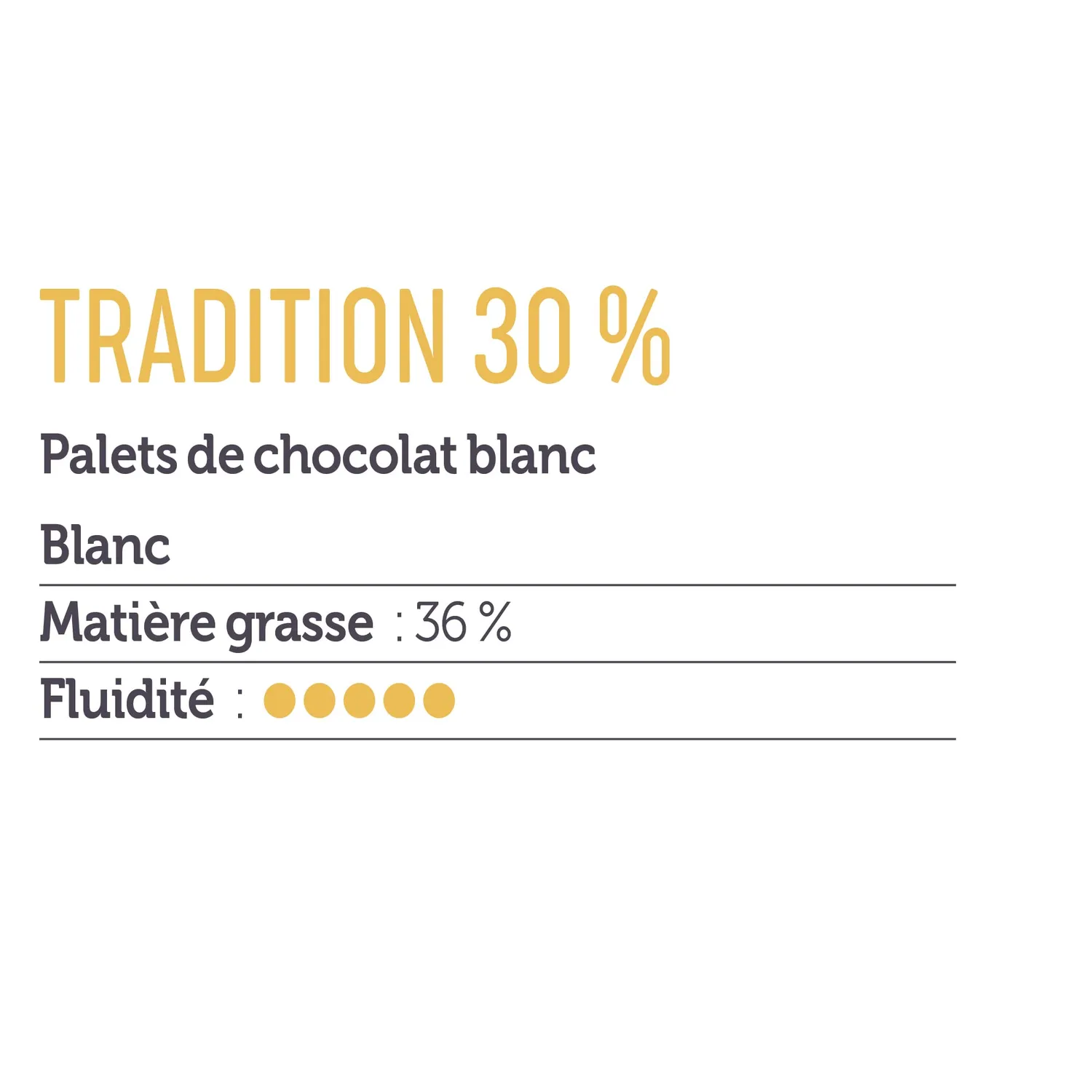 Cémoi Tradition Palets Couverture Blanc 30% 5 kg