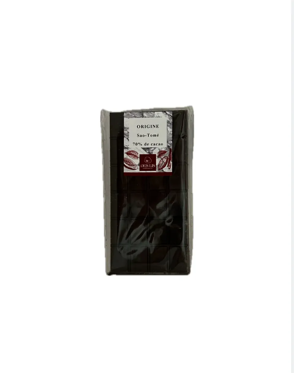 Des Lis Chocolat Origine Sao Tomé tablette noir 70% 100g