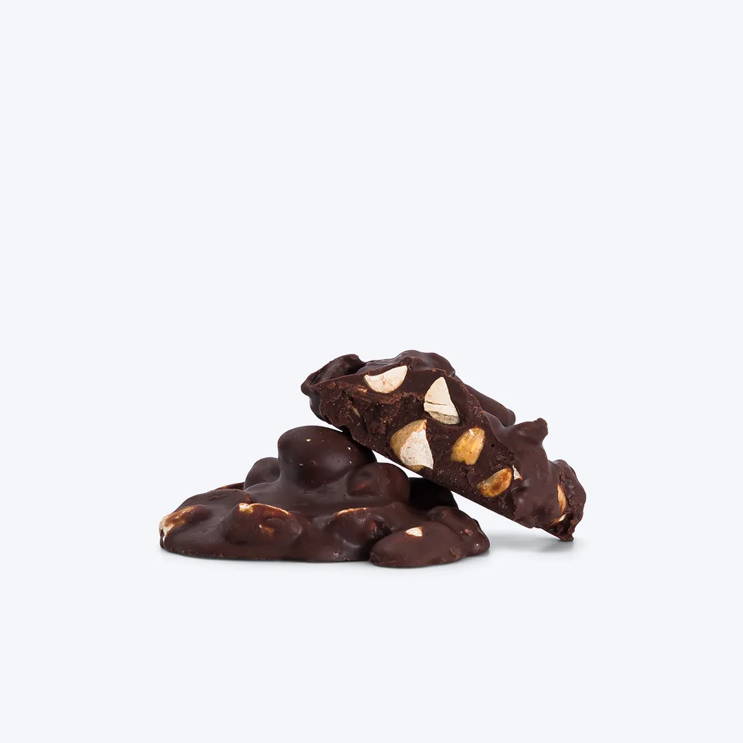 Plaq rochers lait cacahuètes chocolat Idukki 58%