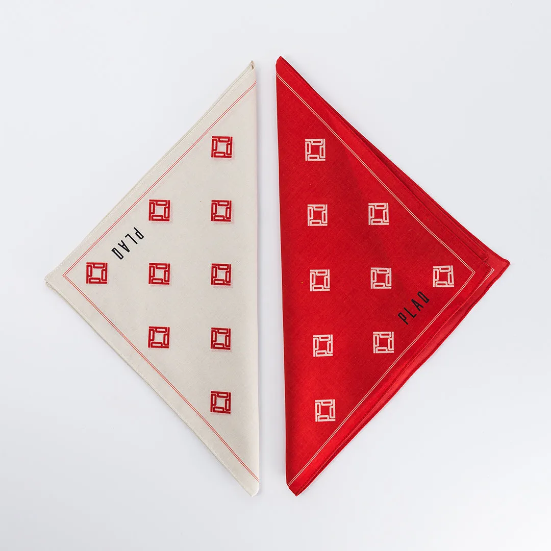 PLAQ Bandana voile coton beige ourlet fin