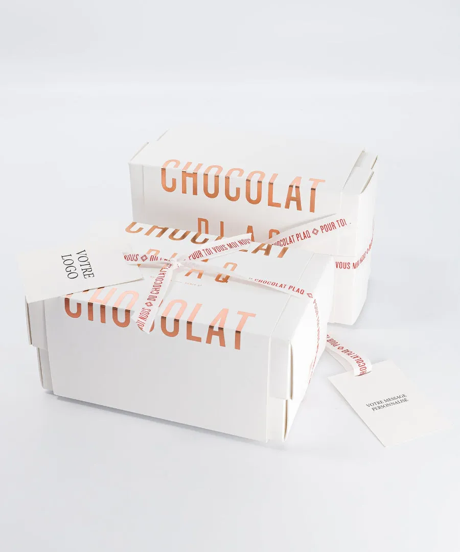 PLAQ Coffret cadeau blanc crème 2 tailles tablettes
