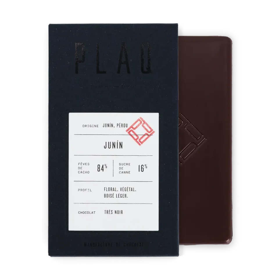Plaq Très Noir Junin 84% tablette chocolat noir Pérou
