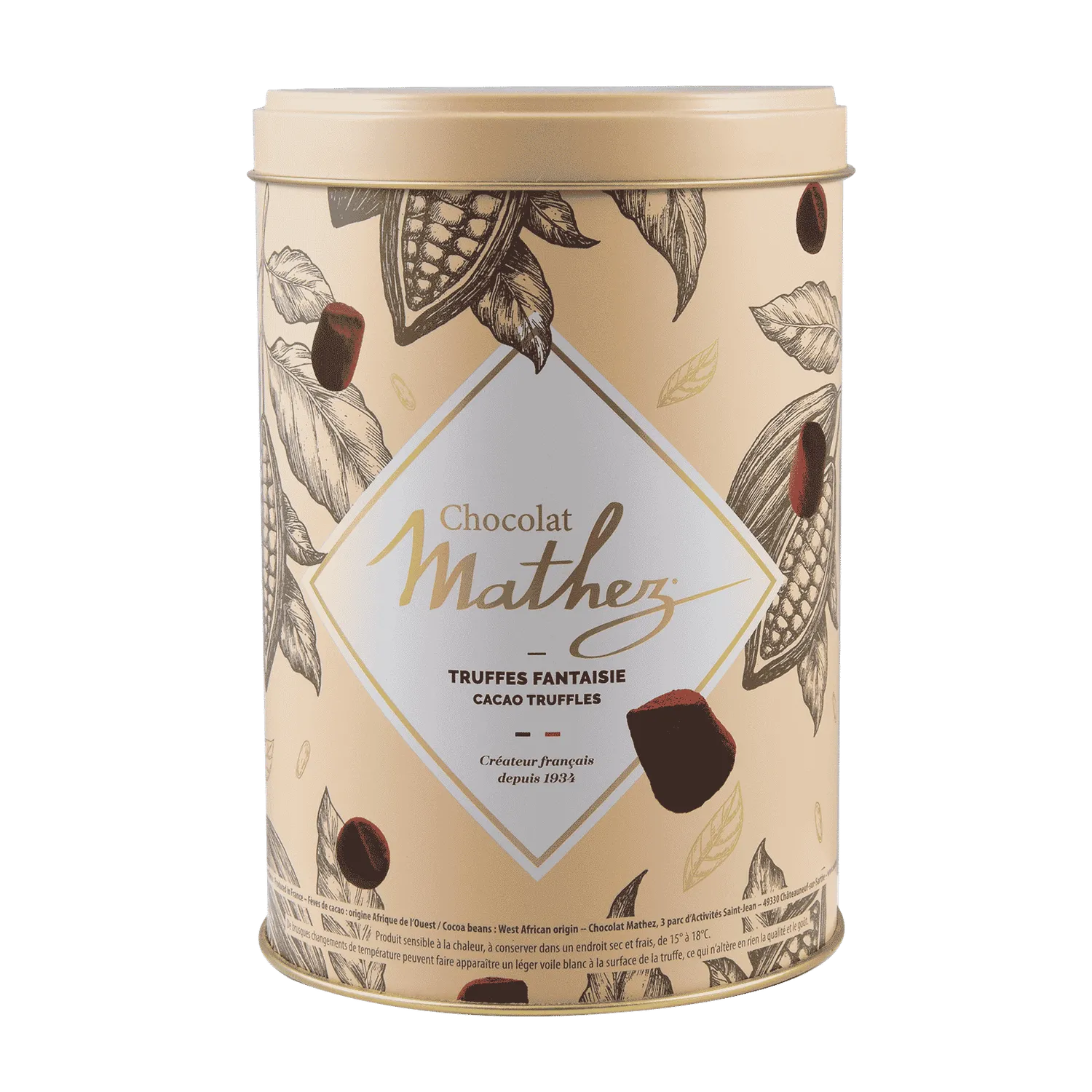 Chocolat Mathez Truffes Fantaisie Pastel boite 500g cacao