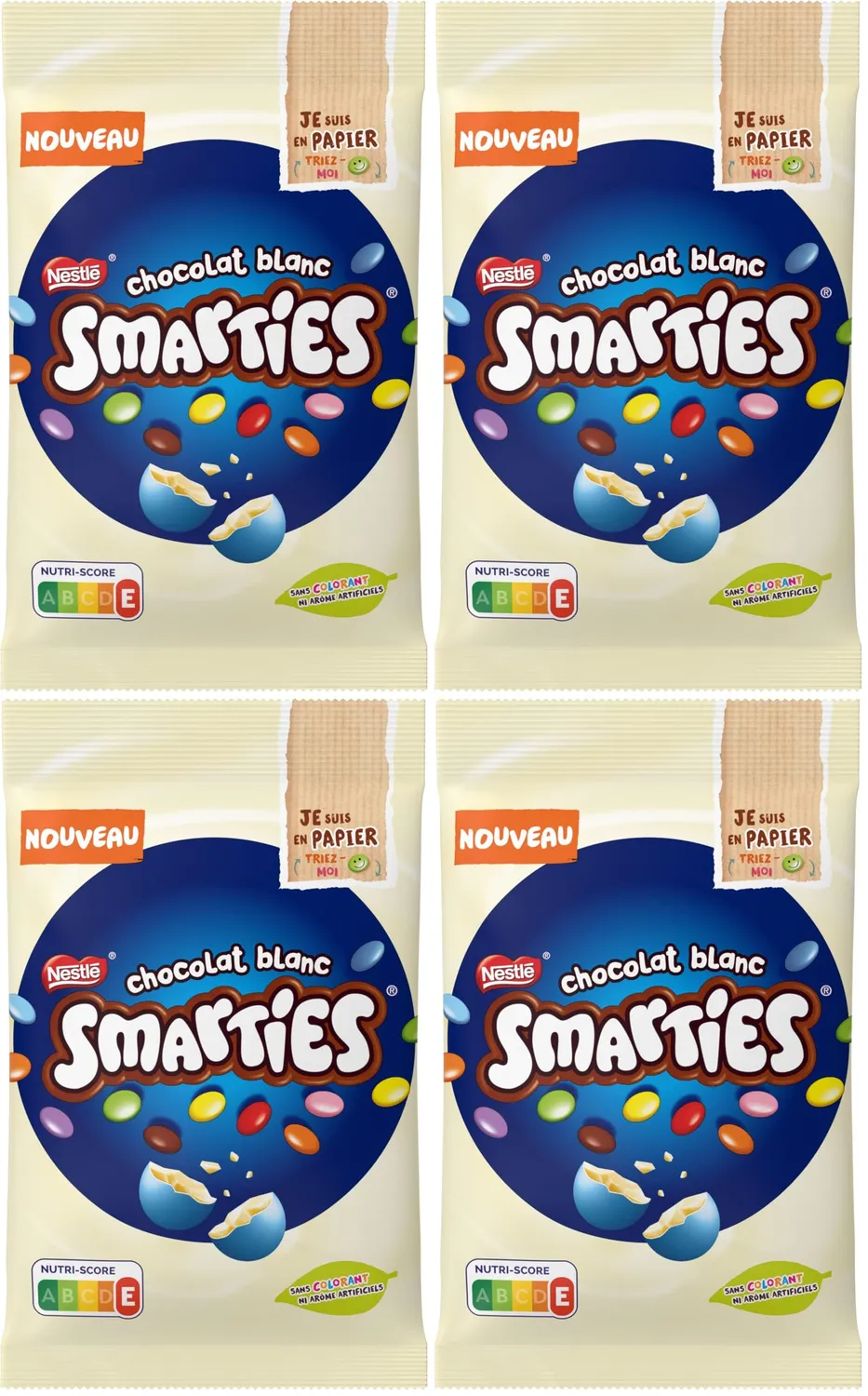 Smarties White billes chocolat blanc 250 g colorées