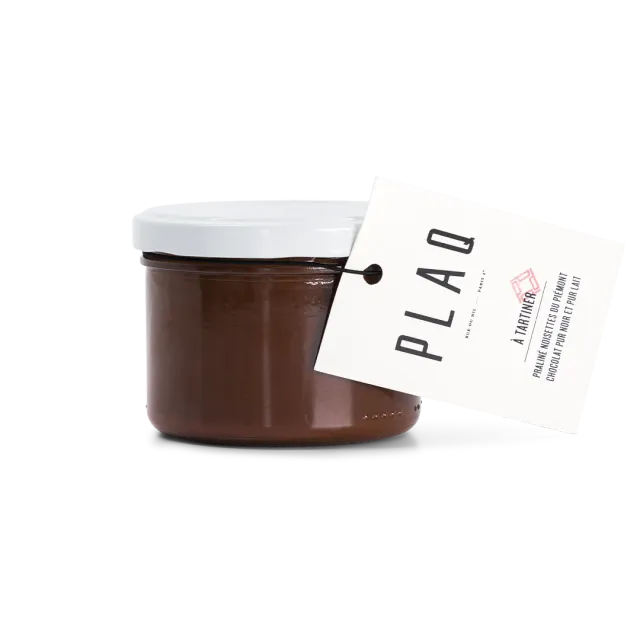 Plaq pâte à tartiner chocolat noisettes pot